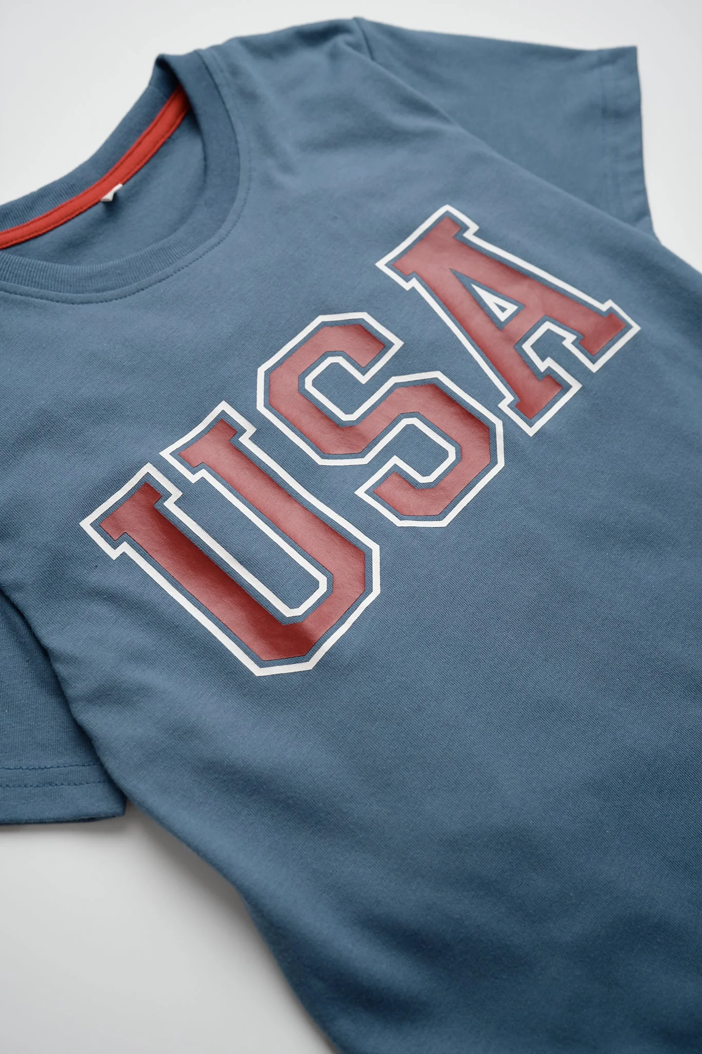 Adult USA Elevated Tee - Worn Indigo - Image 4