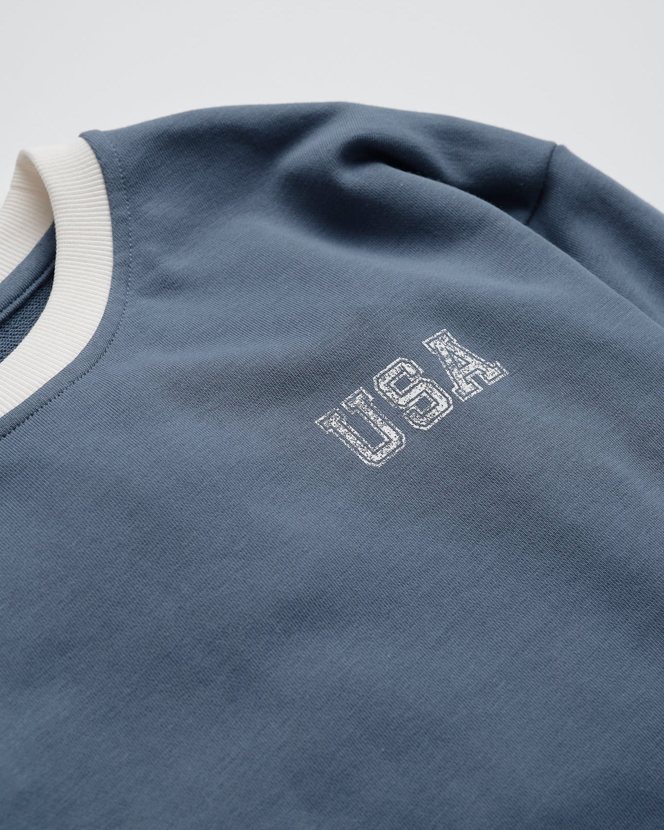 Adult USA Lightweight Crewneck - Worn Indigo - Image 6
