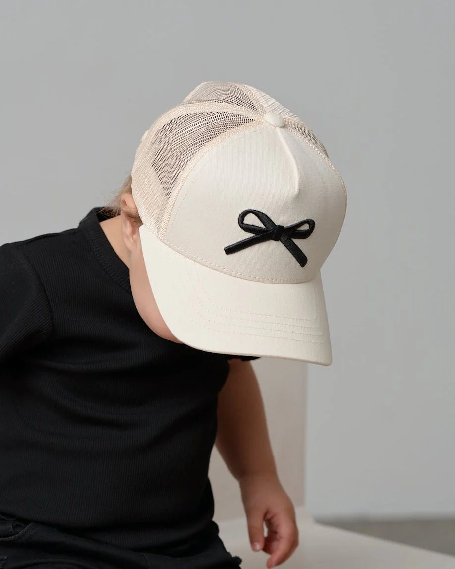 Bow Baseball Hat - Vanilla