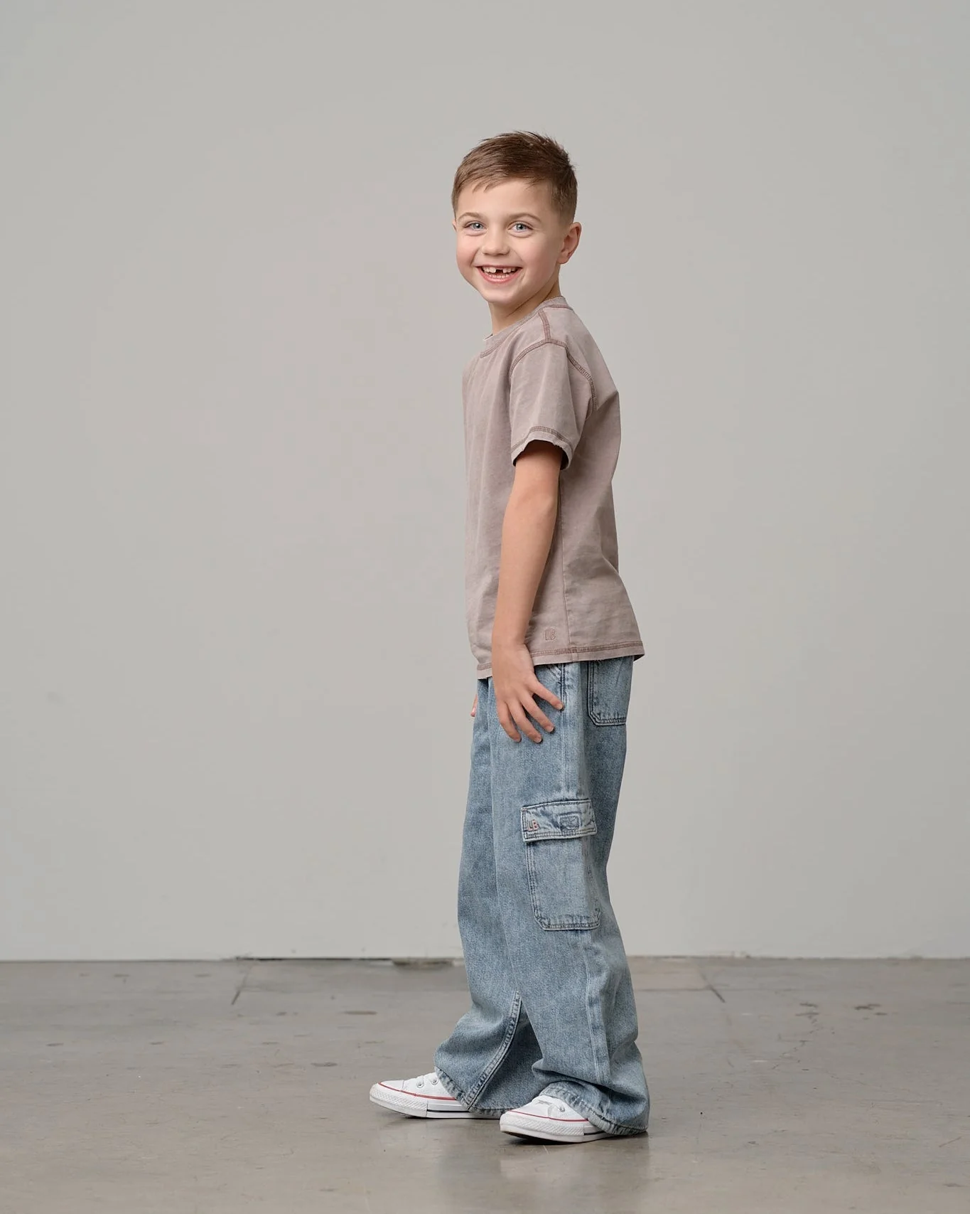 Cargo Denim Straight Leg - Light Wash - Image 4