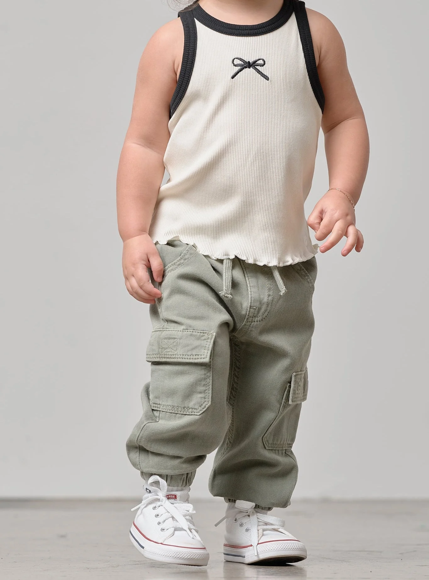 Cotton Twill Cargo Jogger - Agave - Image 4