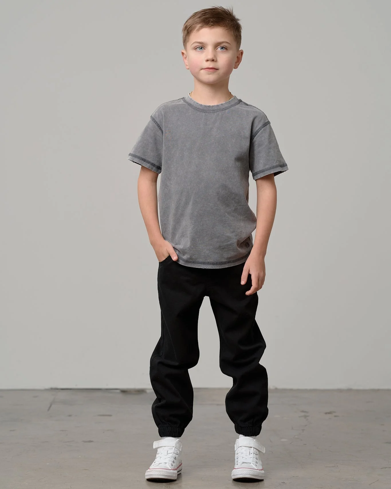 Cotton Twill Jogger - Black - Image 3
