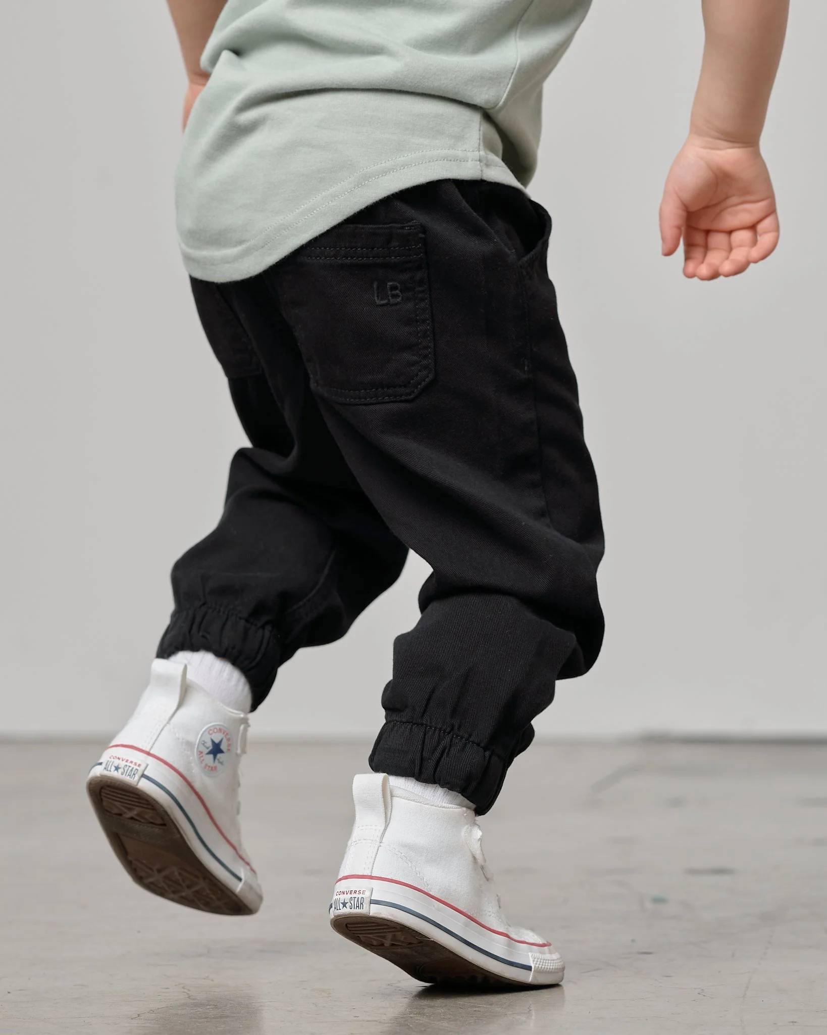 Cotton Twill Jogger - Black - Image 7