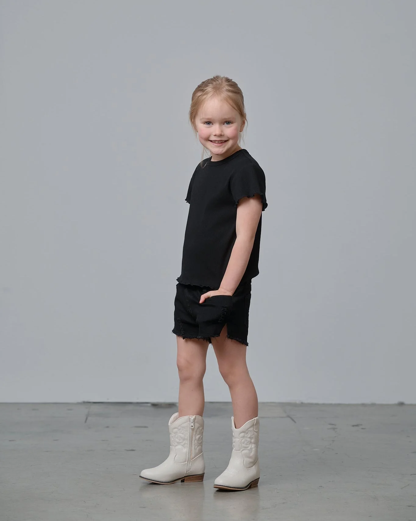 Denim Shorties - Black Wash - Image 5