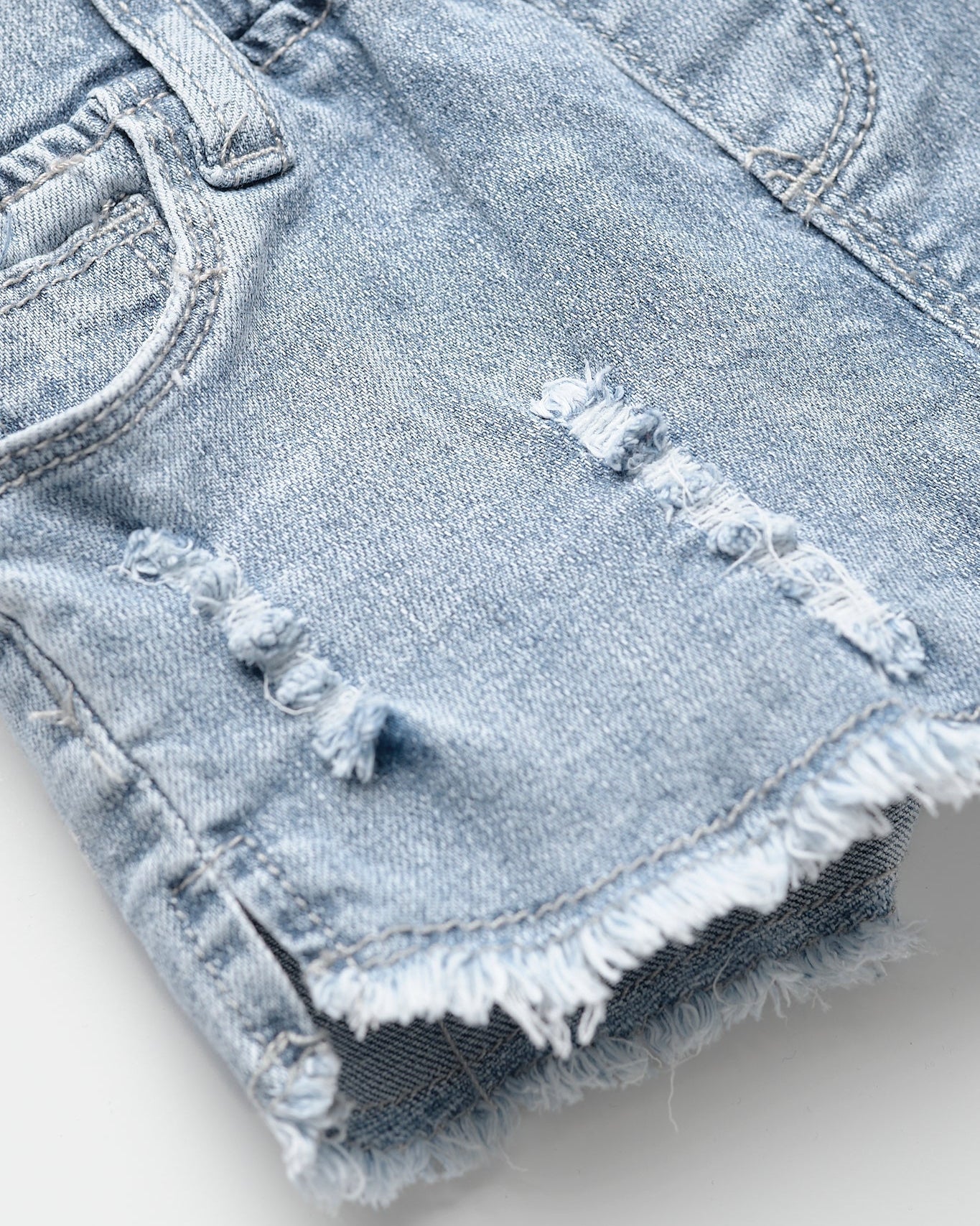 Denim Shorties - Light Wash - Image 11