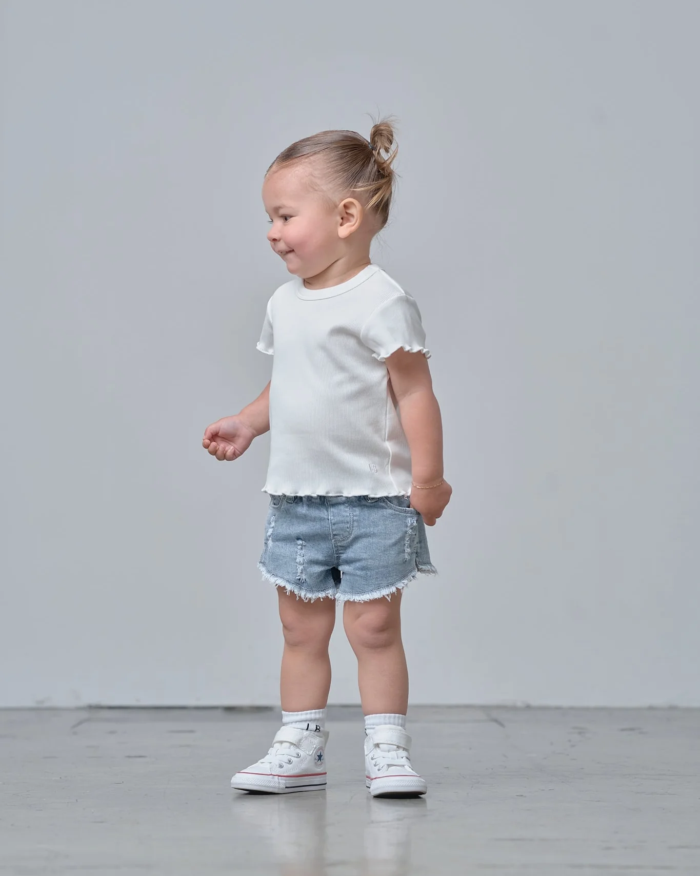 Denim Shorties - Light Wash - Image 5
