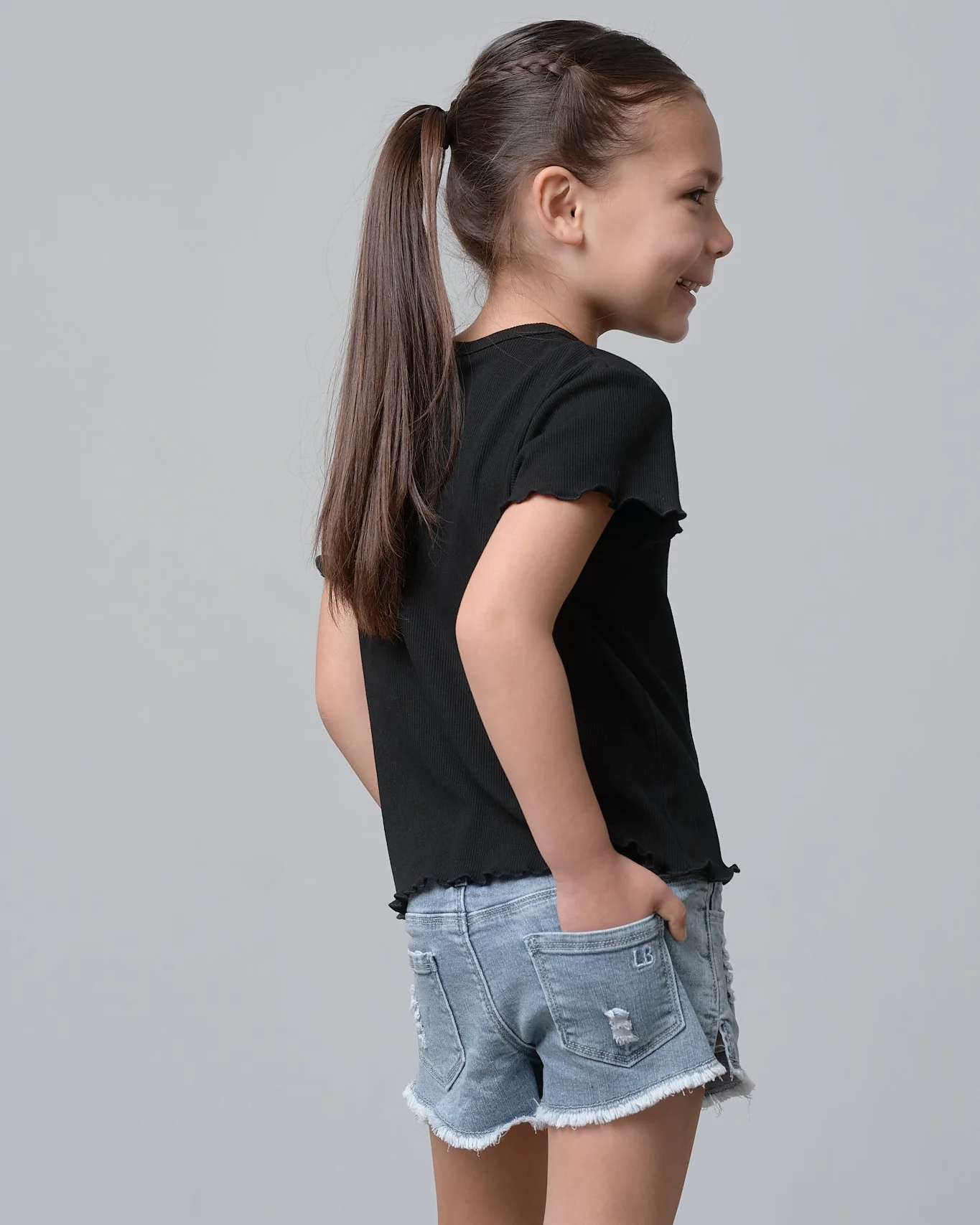 Denim Shorties - Light Wash - Image 7