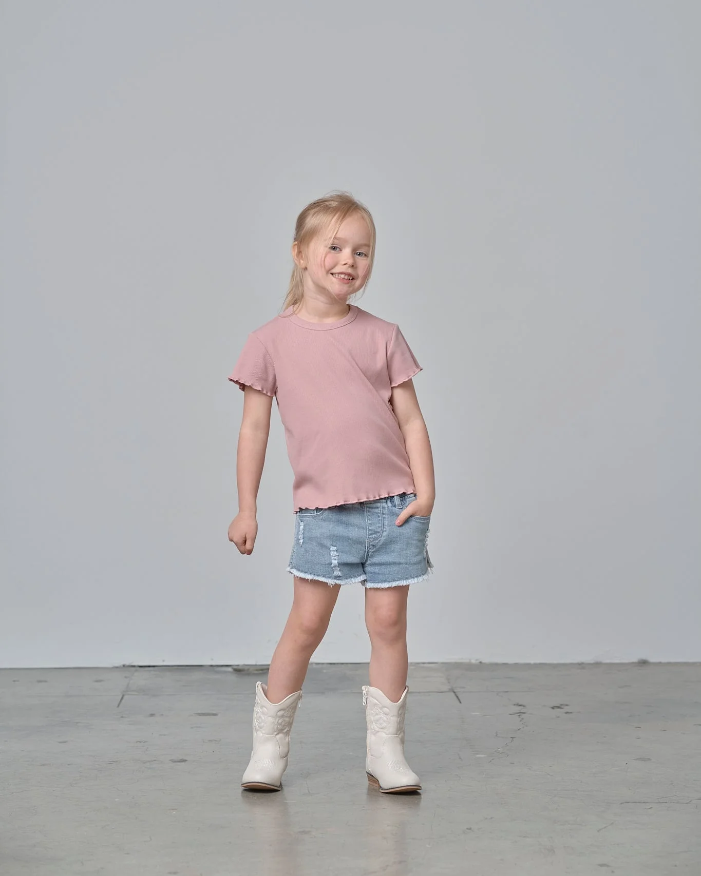 Denim Shorties - Light Wash - Image 8
