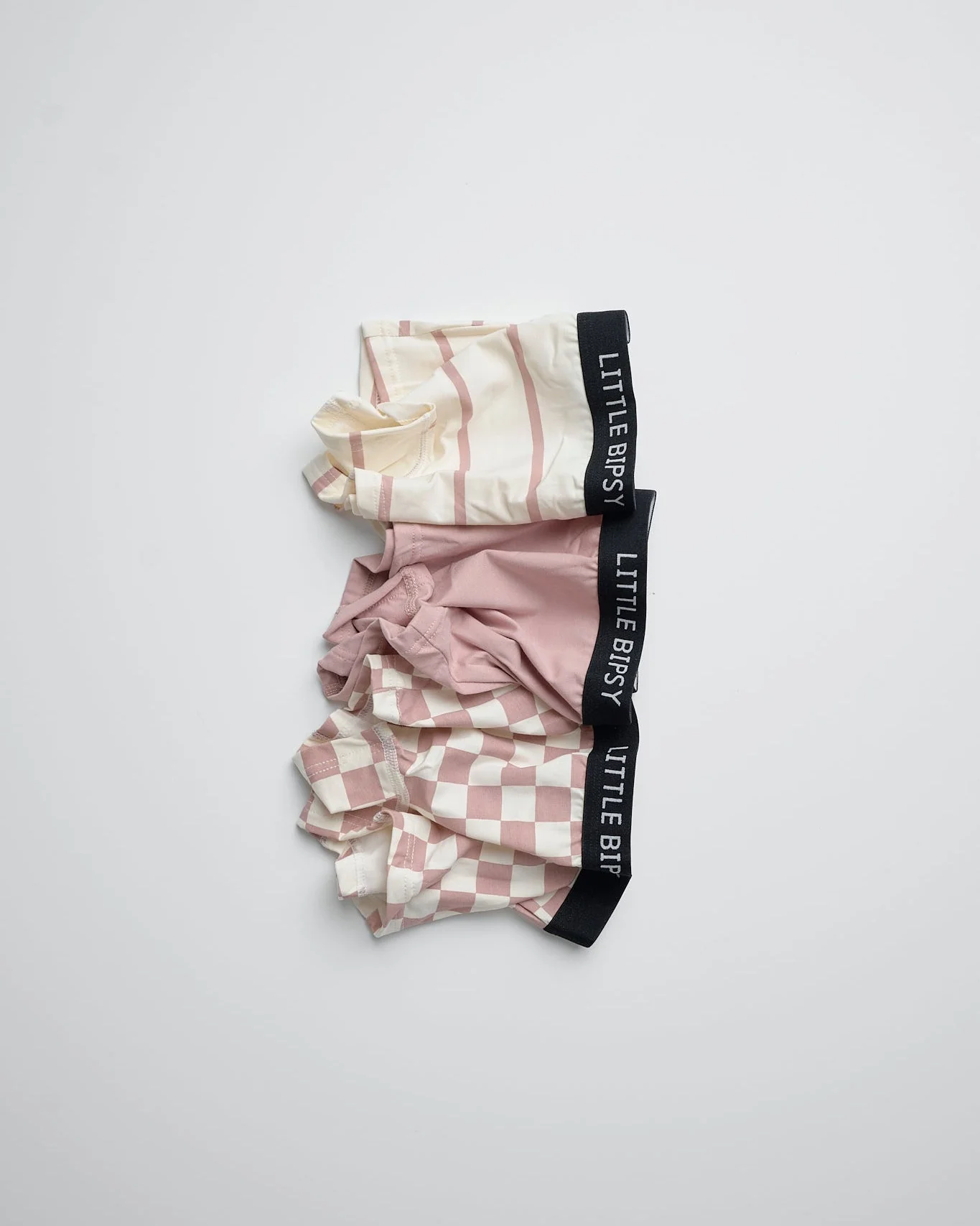 Girl's Boxer Brief 3-Pack - Dusty Rosewood Check Mix - Image 3