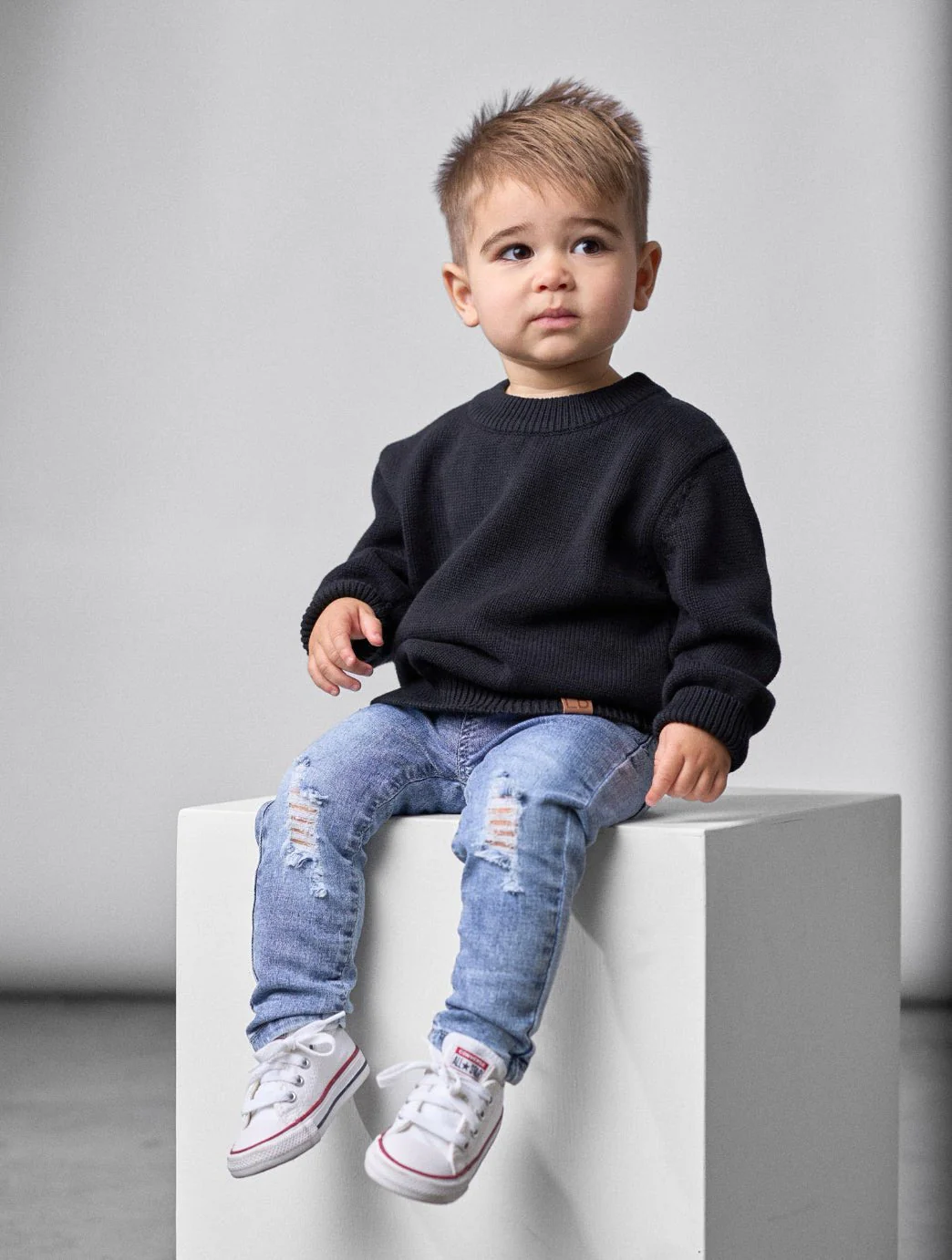 Light Wash Distressed Denim - Image 2