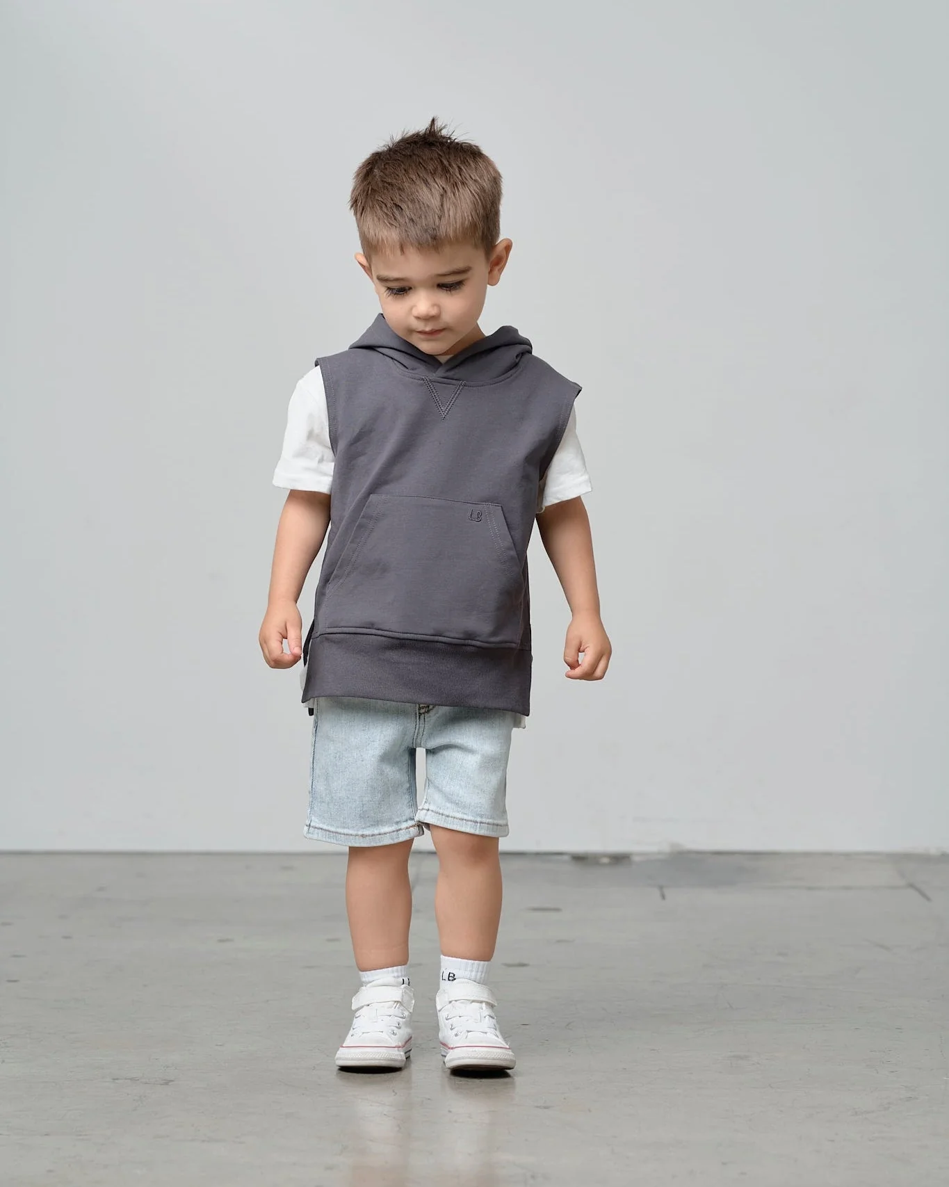 Sleeveless Hoodie - Iron - Image 3