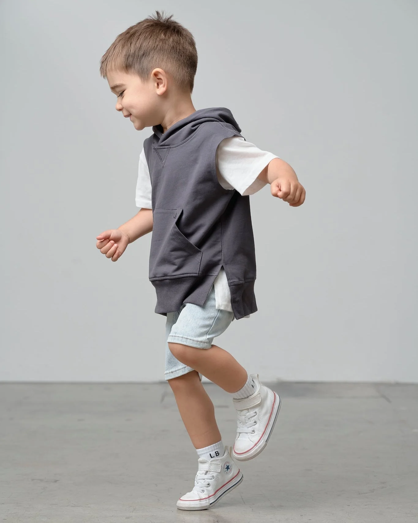 Sleeveless Hoodie - Iron - Image 4