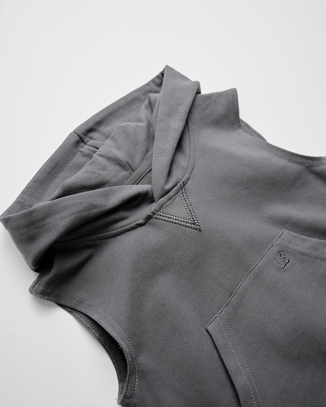 Sleeveless Hoodie - Iron - Image 8