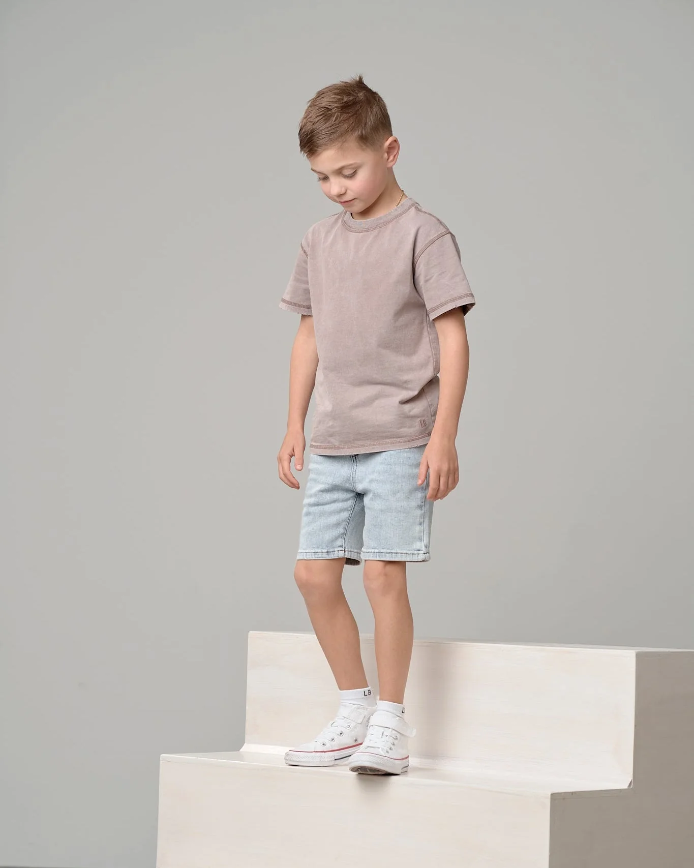 Straight Denim Short - Light Wash - Image 16