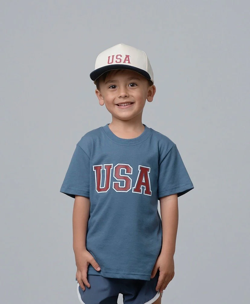 USA Elevated Tee - Worn Indigo