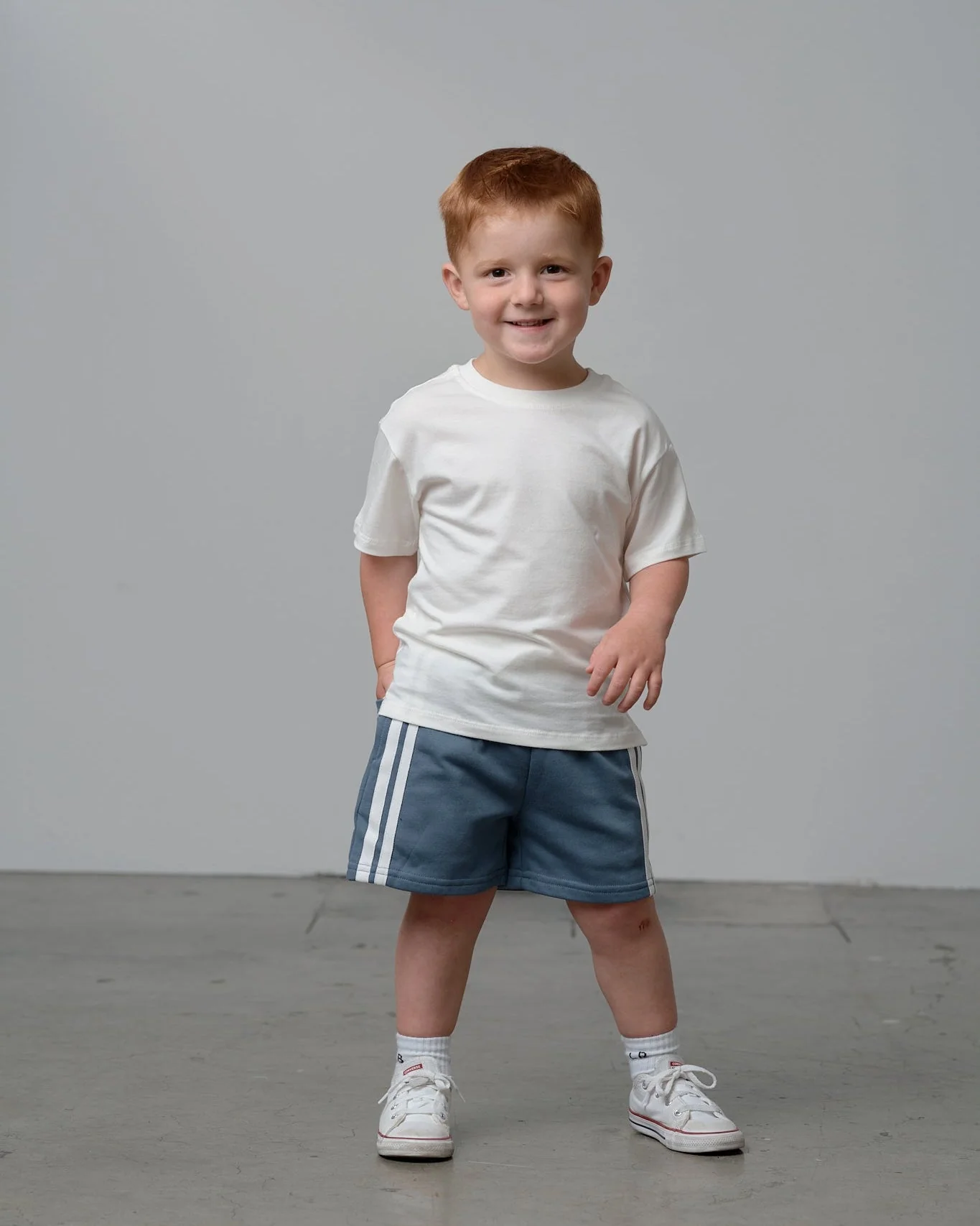 White Stripe Short - Worn Indigo - Image 11