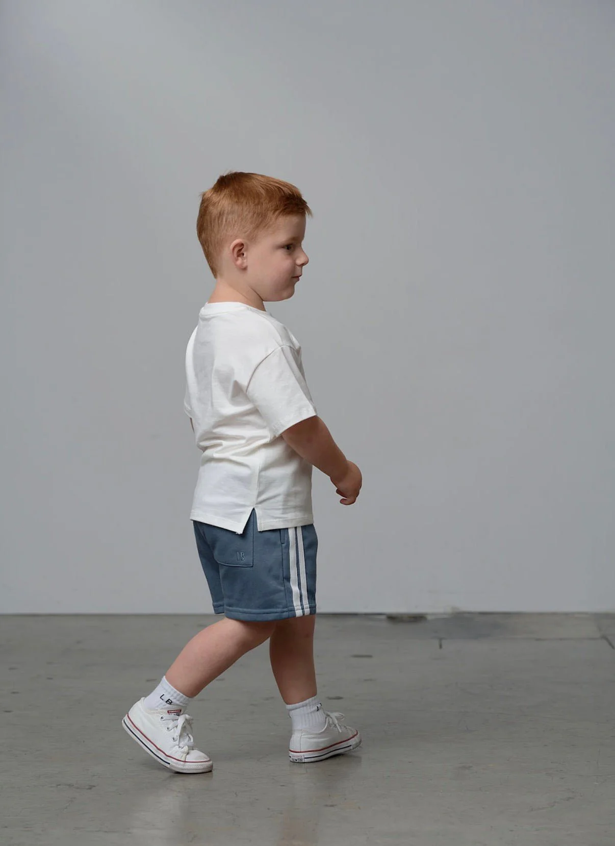 White Stripe Short - Worn Indigo - Image 2