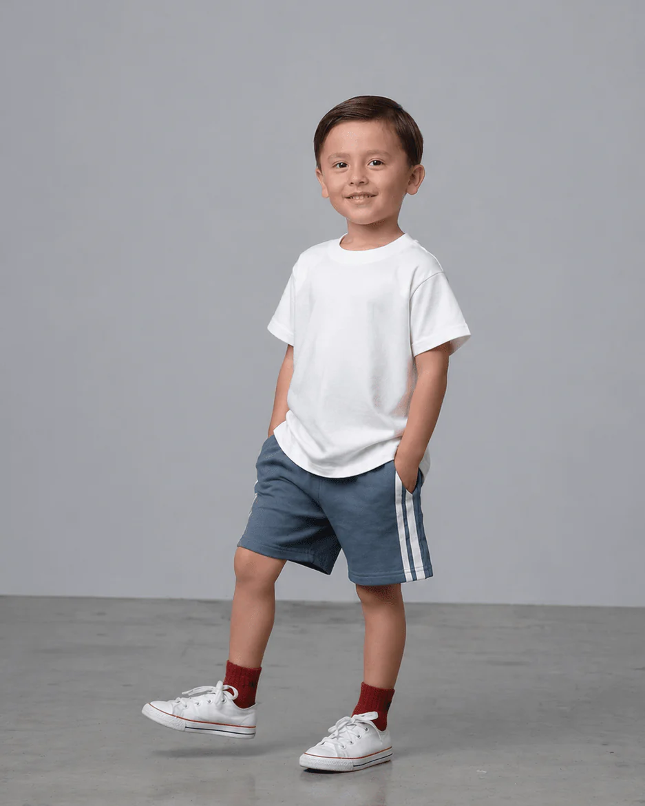 White Stripe Short - Worn Indigo - Image 5