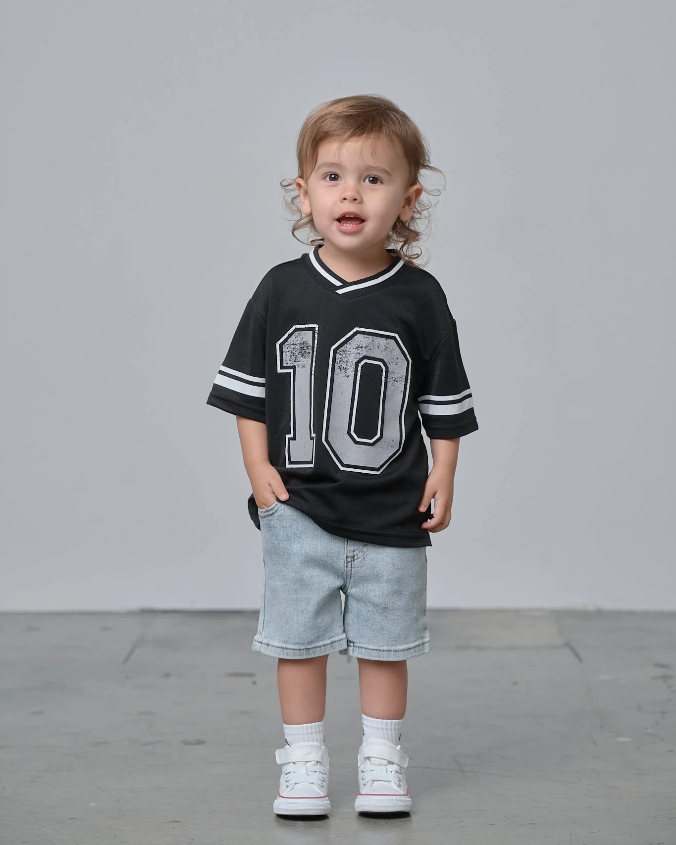 Varsity Mesh Tee - Black - Image 3