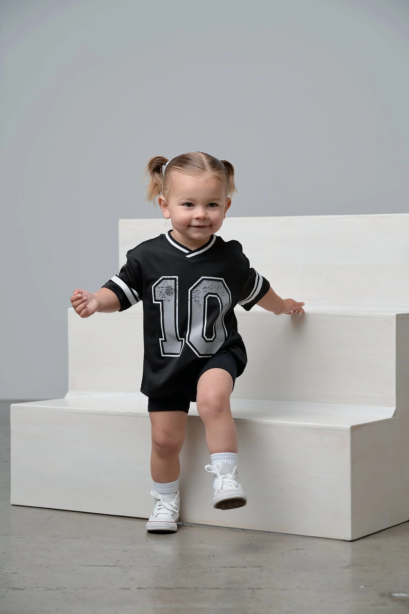 Varsity Mesh Tee - Black - Image 5
