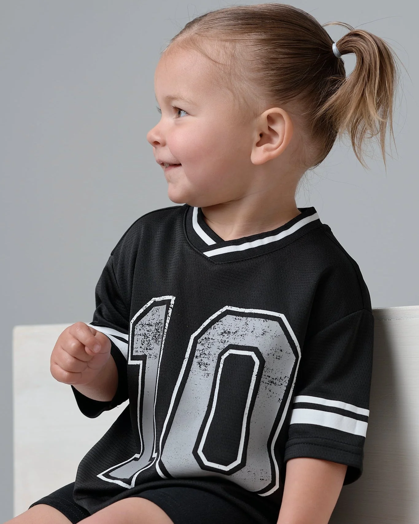 Varsity Mesh Tee - Black - Image 6