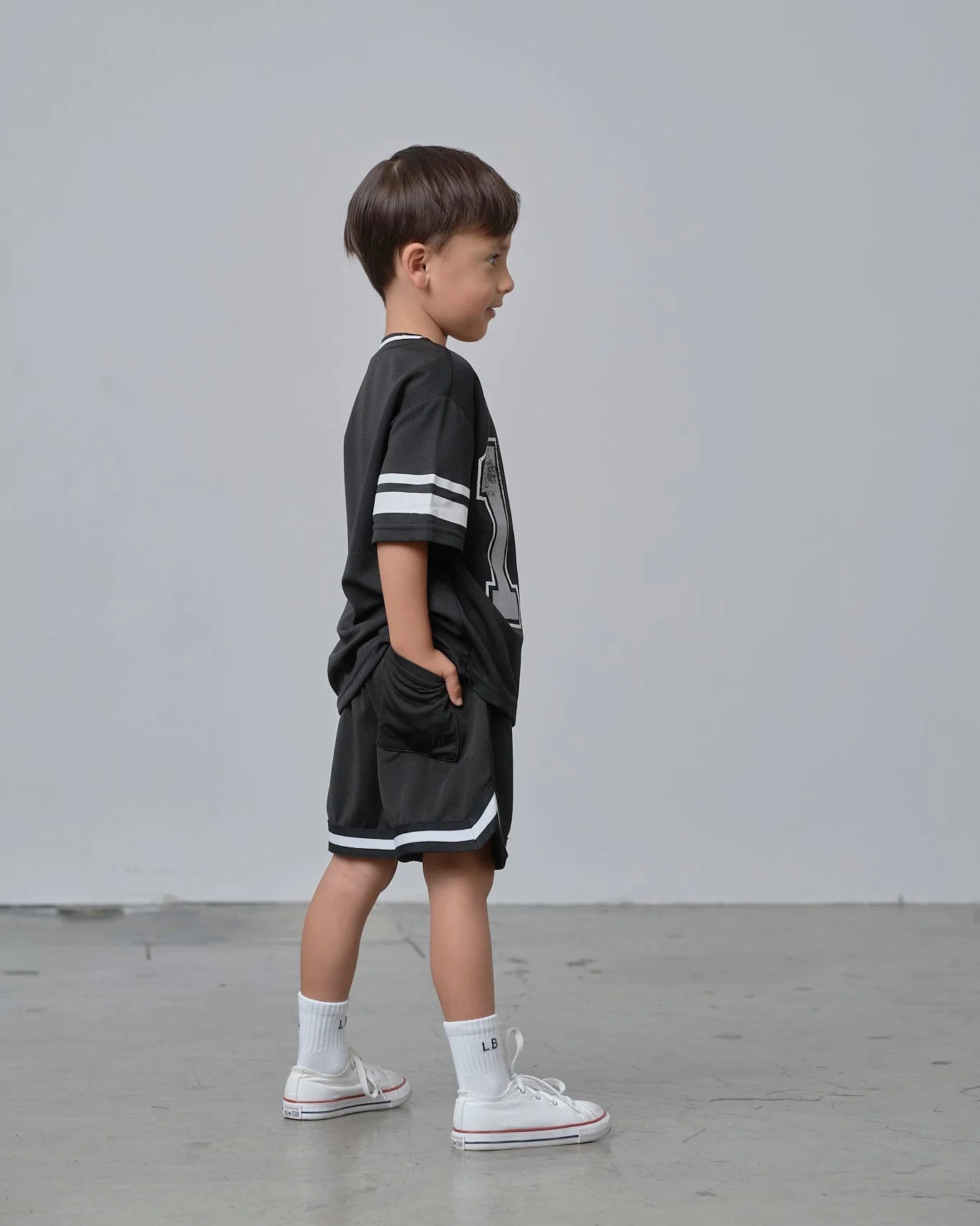 Varsity Mesh Tee - Black - Image 7